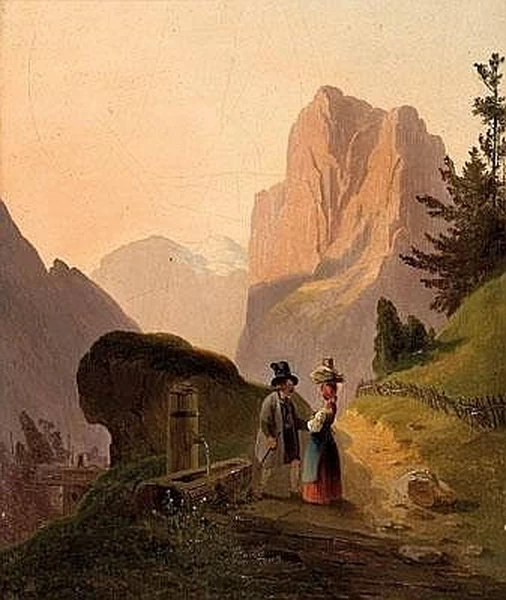 Incontro alla fontana sull'Hochalm